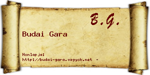 Budai Gara névjegykártya